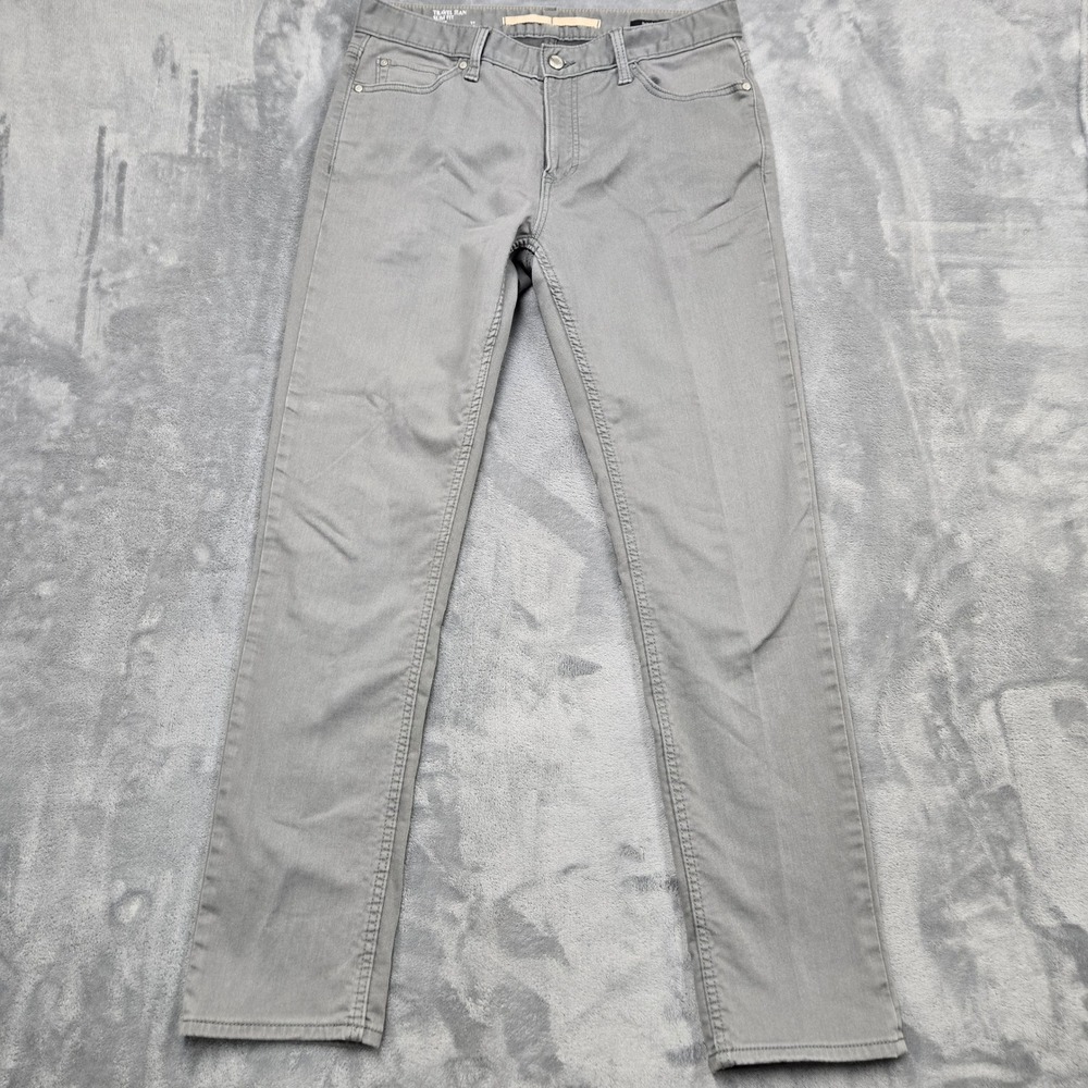 Banana Republic Travel Jean Slim Fit Grey Pants Mens Size 32x32 Stretch Cotton